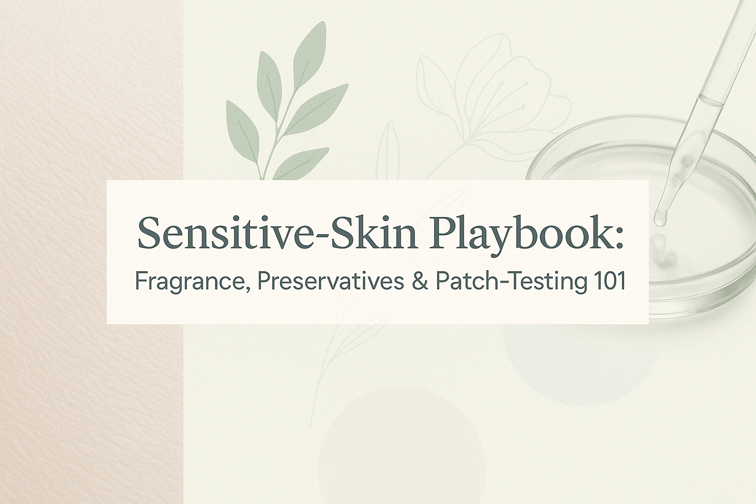Sensitive-Skin Playbook: Fragrance, Preservatives & Patch-Testing 101 🧴✨