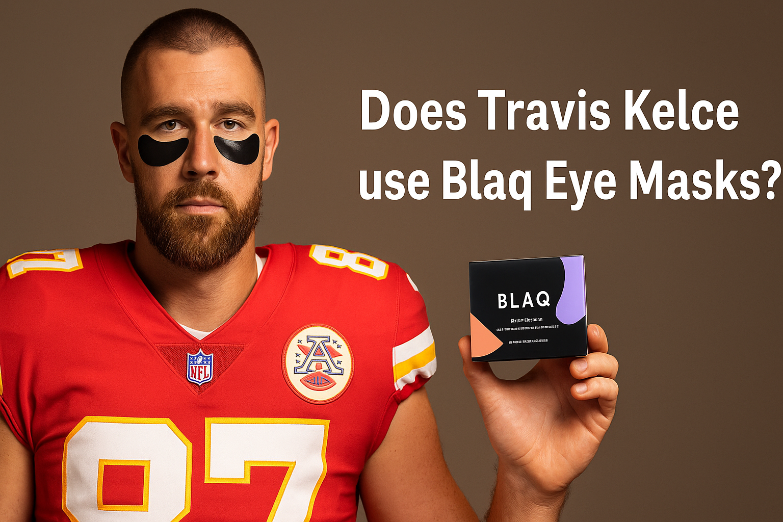 Does Travis Kelce Use BLAQ Eye Masks?