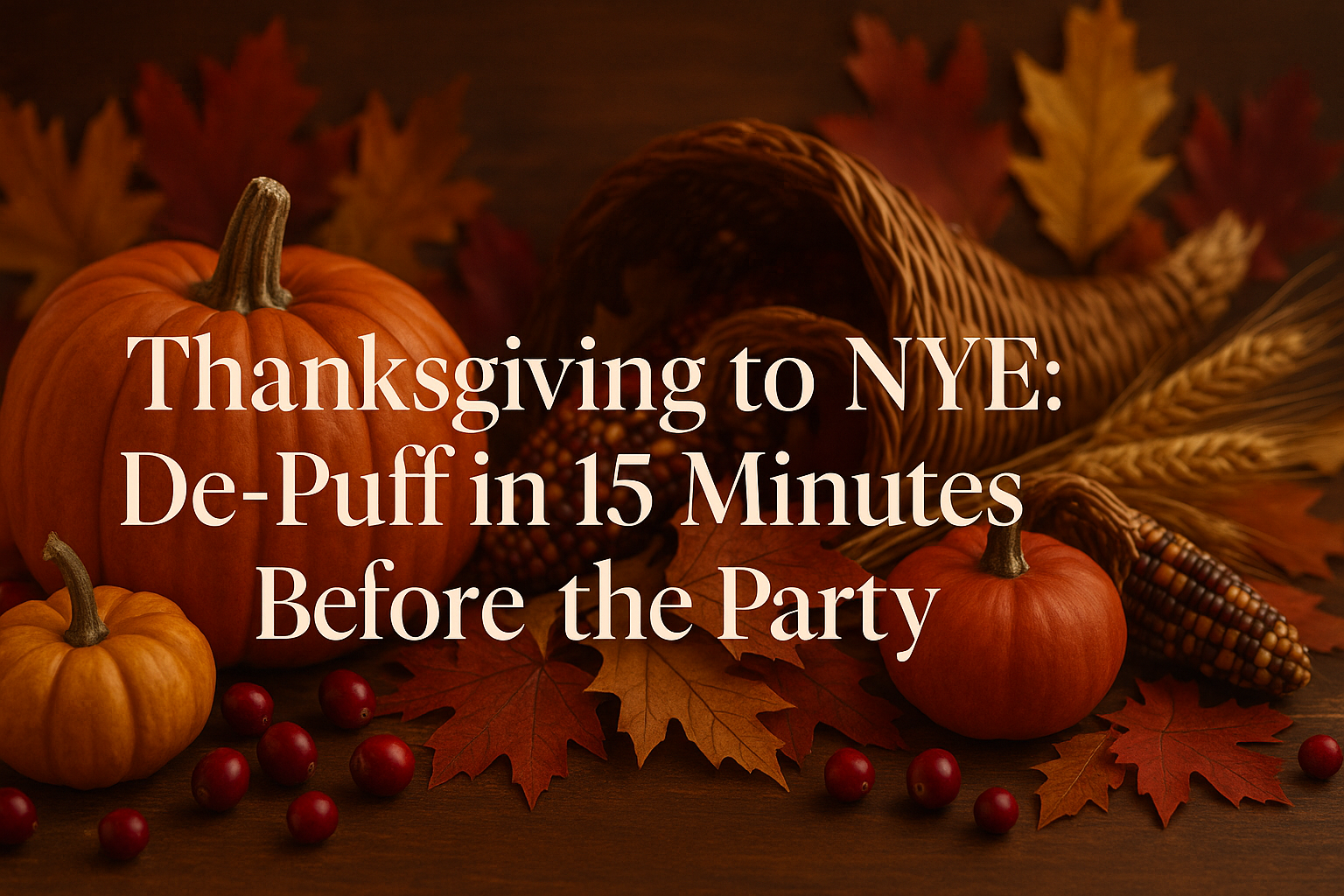 Thanksgiving to NYE: De-Puff in 15 Minutes Before the Party 🦃✨🥂